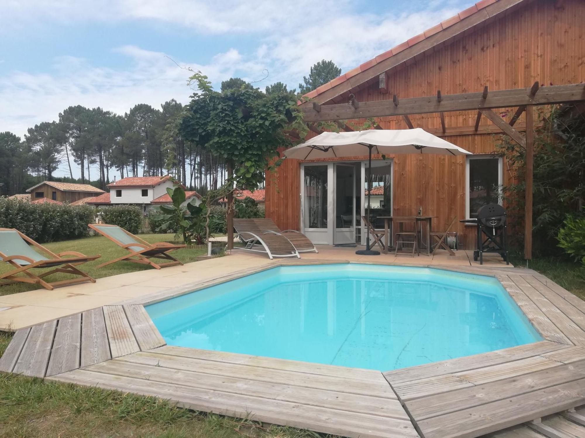 Maison Moderne Proche Lac Et Plage Léon Exteriör bild